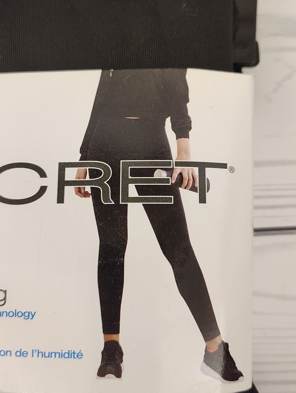 Large Secret Active Legging Pants Black New Sz Large - Picture 3 of 5